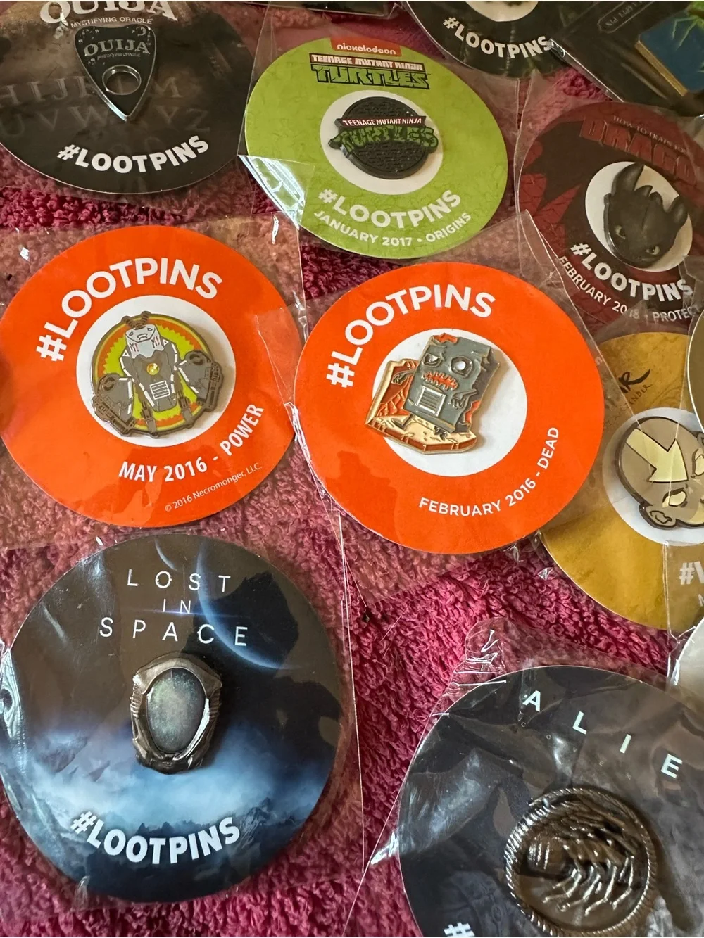 21 Loot Crate Pins 2016-2018